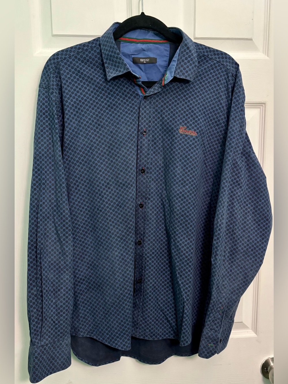 Gucci Monogram Sherry Line Button Up Vintage Shirt
